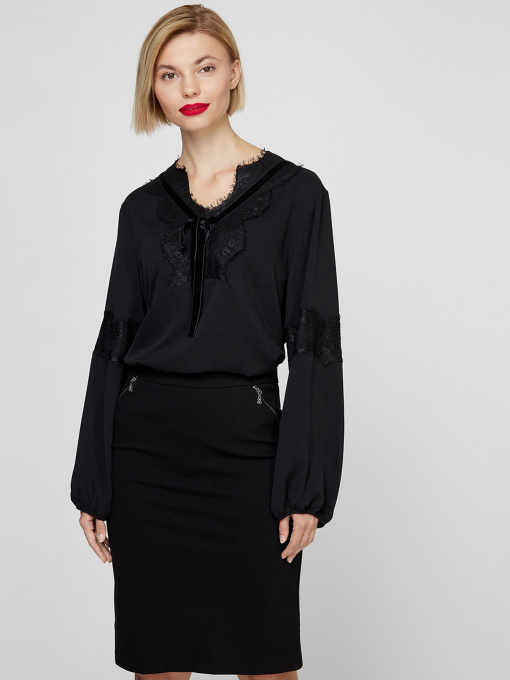 Блуза Sassofono модель A201-SF-273111, ЧОРНИЙ Фото