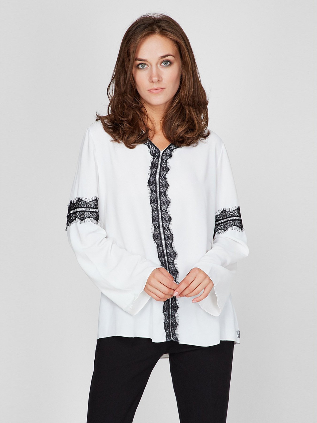 Блуза Sassofono модель A201-SF-284111, МОЛОЧНИЙ Блуза Sassofono модель A201-SF-284111, МОЛОЧНИЙ Фото