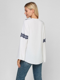 Блуза Sassofono модель A201-SF-284111, МОЛОЧНИЙ-СИНІЙ Фото