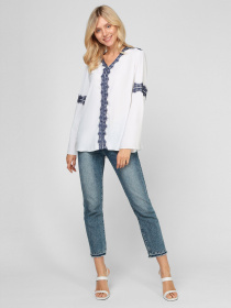 Блуза Sassofono модель A201-SF-284111, МОЛОЧНИЙ-СИНІЙ Фото