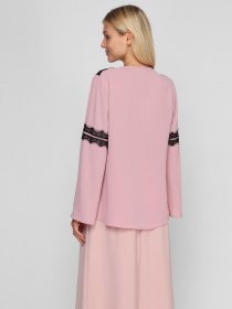 Блуза Sassofono модель A201-SF-284111, ТЕМНО ПУДРОВИЙ Фото