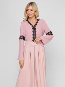 Блуза Sassofono модель A201-SF-284111, ТЕМНО ПУДРОВИЙ Фото