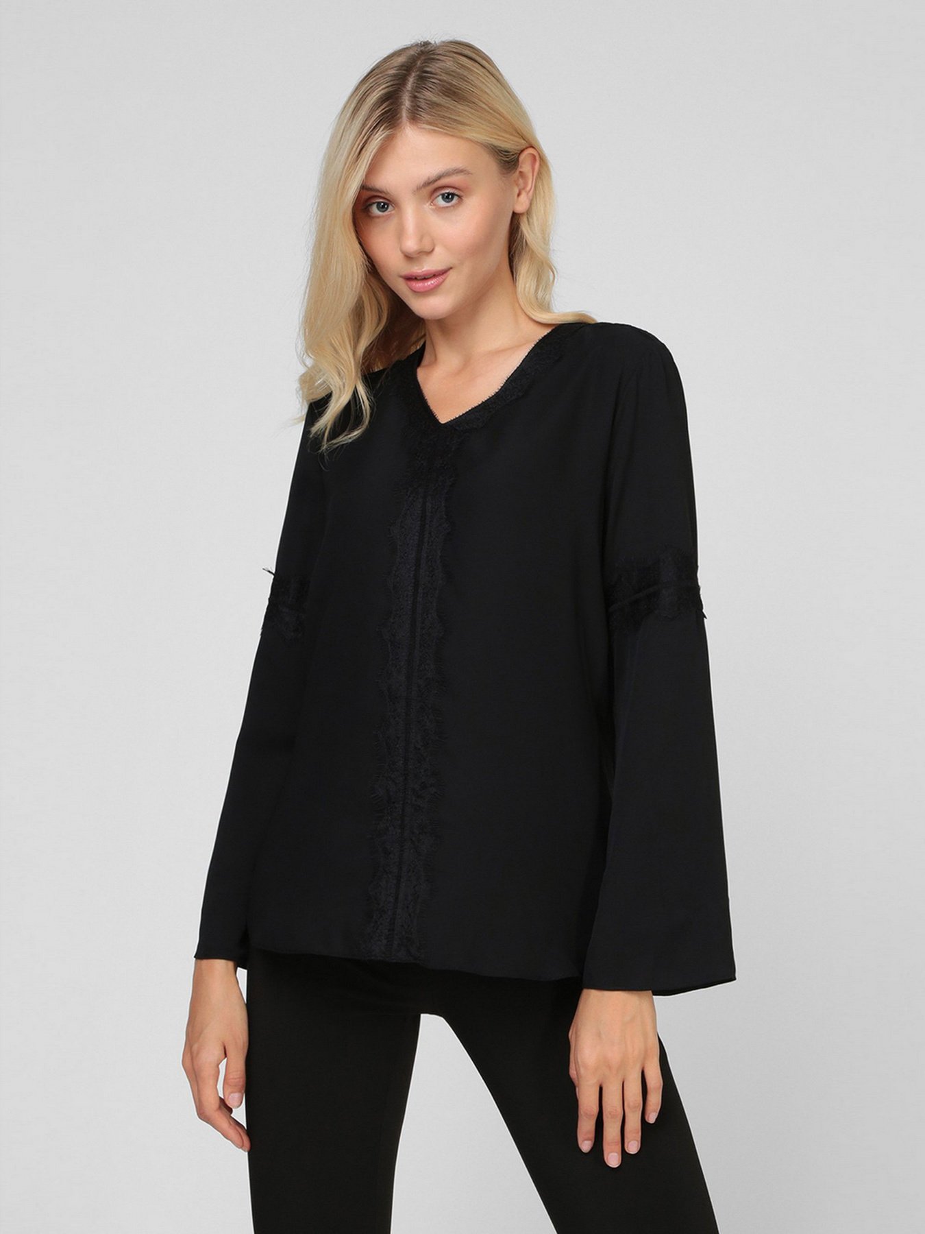 Блуза Sassofono модель A201-SF-284111, ЧОРНИЙ Фото