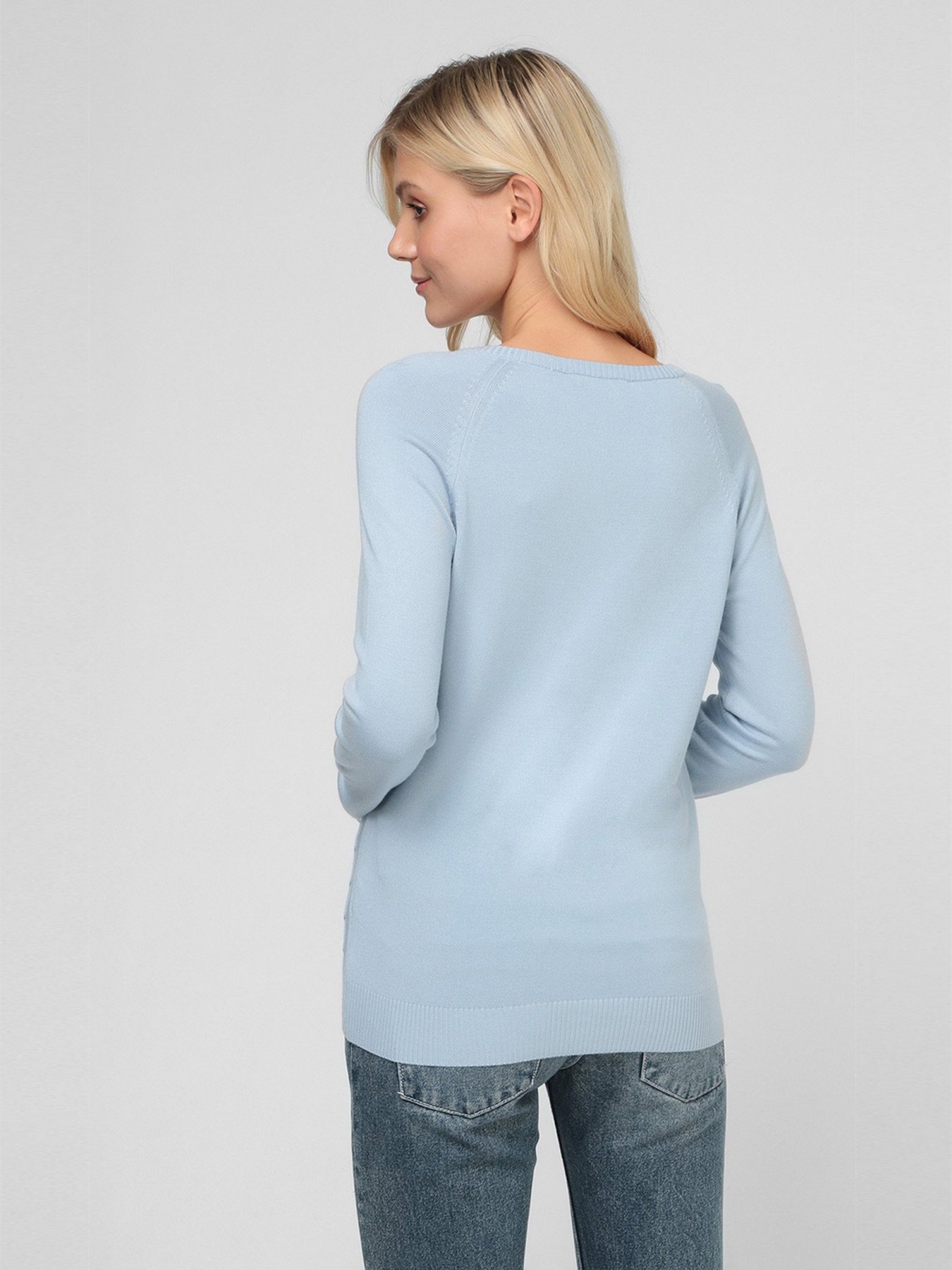 Джемпер Sassofono модель A191-SF-473113, НАСИЧЕНИЙ БЛАКИТНИЙ Фото