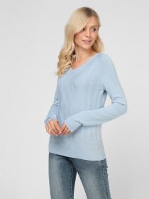 Джемпер Sassofono модель A191-SF-473113, НАСИЧЕНИЙ БЛАКИТНИЙ Фото