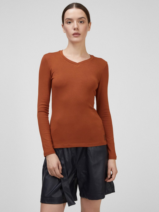 Лонгслив Sassofono модель A201-SF-314112-1, ЦЕГЛЯНИЙ Фото