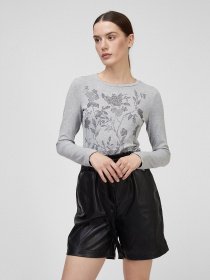 Лонгслів Sassofono модель A201-SF-315112-2, МЕЛАНЖЕВИЙ Фото