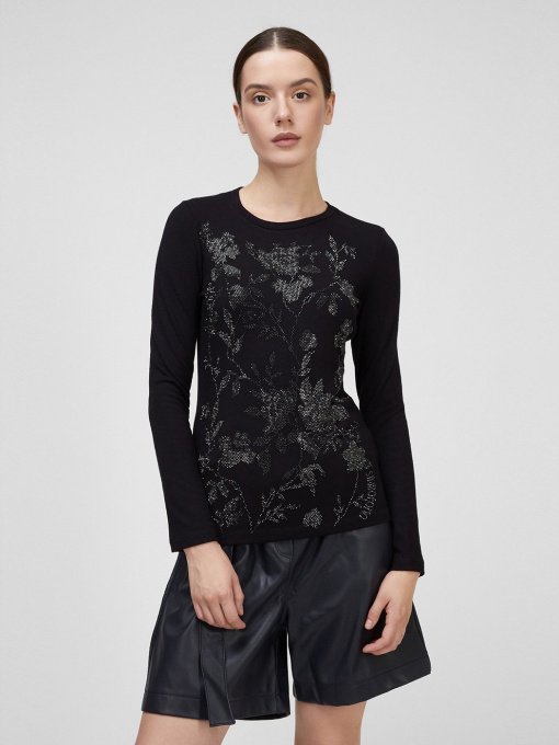 Лонгслив Sassofono модель A201-SF-315112-2, ЧОРНИЙ Фото