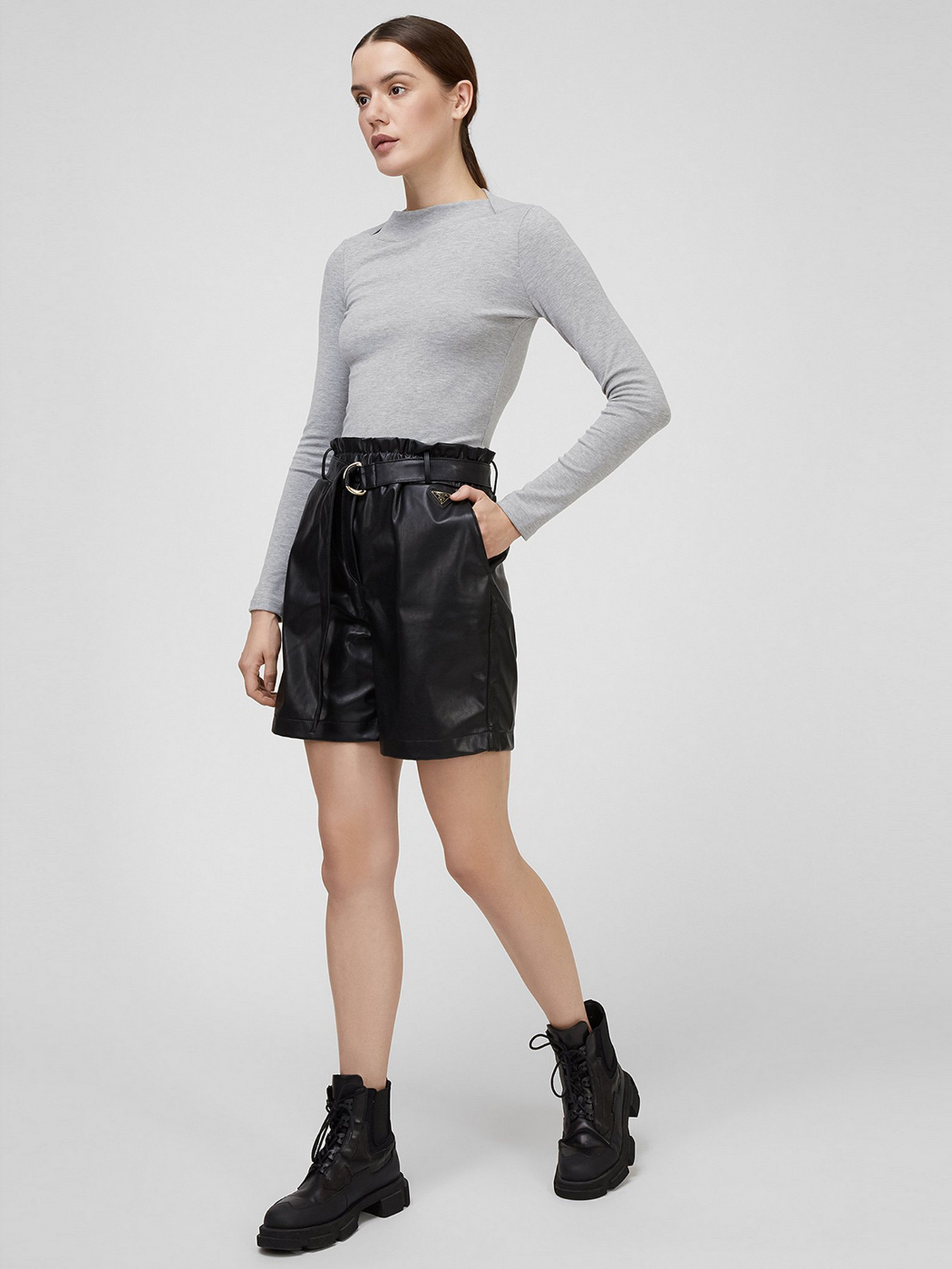 Лонгслів Sassofono модель A201-SF-316112-1, МЕЛАНЖЕВИЙ Фото