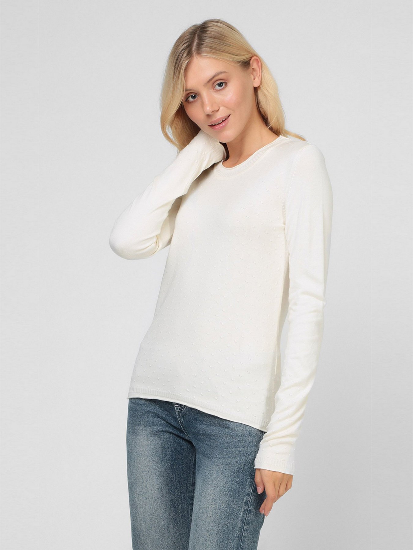 Джемпер Sassofono модель A191-SF-474112, МОЛОЧНИЙ Фото