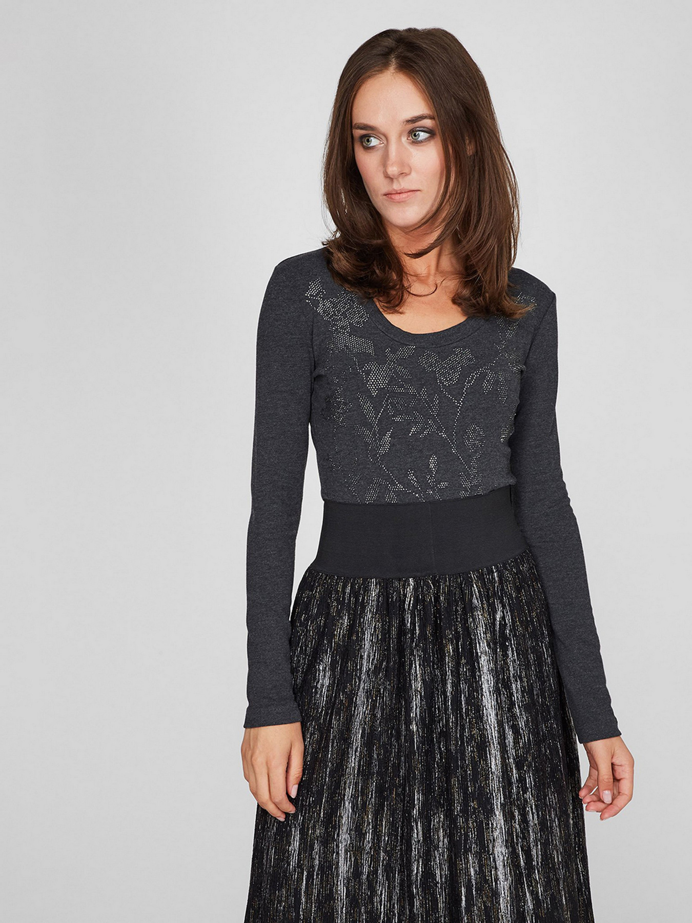 Лонгслів Sassofono модель A201-SF-317112-2, АНТРАЦИТ Фото