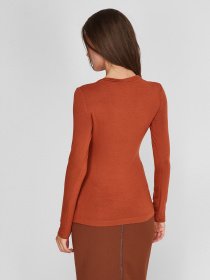 Лонгслів Sassofono модель A201-SF-317112-2, ЦЕГЛЯНИЙ Фото