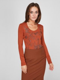 Лонгслів Sassofono модель A201-SF-317112-2, ЦЕГЛЯНИЙ Фото