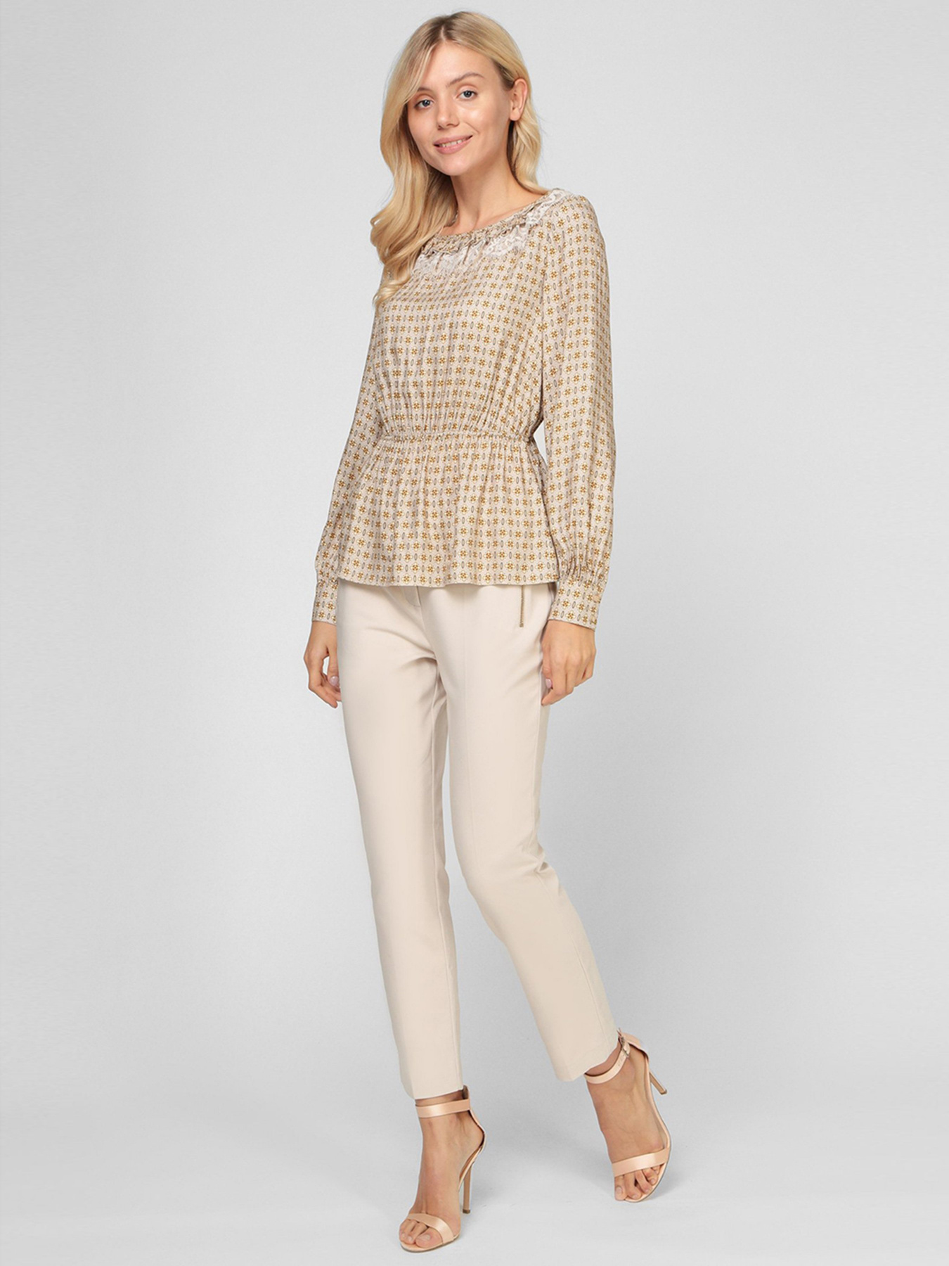 Блуза Sassofono модель A201-SF-46139, БЕЖЕВИЙ Фото