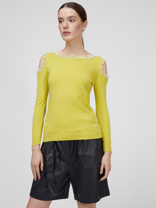 Джемпер Sassofono модель A201-SF-709111-1, ОЛИВКОВО ЗОЛОТИЙ Фото