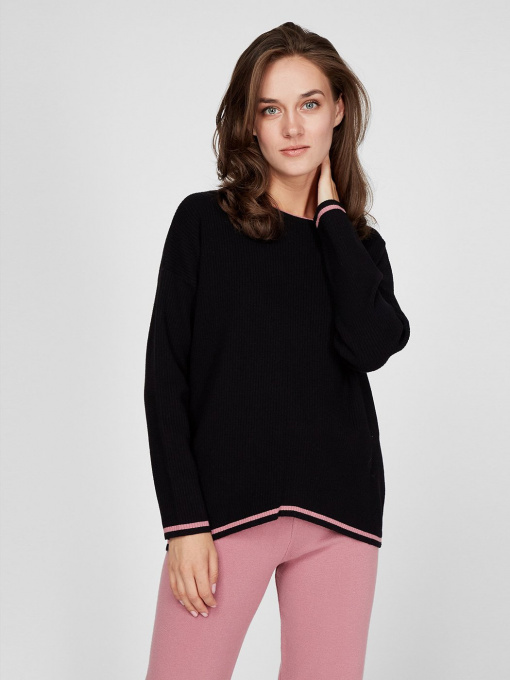 Джемпер Sassofono модель A201-SF-727114, Чорний Фото