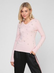 Джемпер Sassofono модель A201-SF-790113-1, ПУДРОВИЙ Джемпер Sassofono модель A201-SF-790113-1, ПУДРОВИЙ Фото