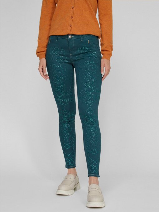 Брюки повседневные Sassofono модель A191-SF-321011, Брильянтово-зелений Фото