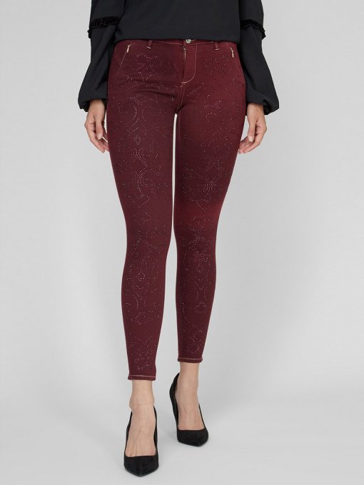 Повседневные штаны Sassofono модель A191-SF-321011-1, Бордовий Фото