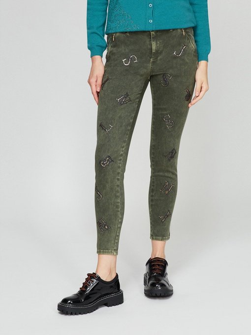 Повсякденні штани Sassofono модель A191-SF-321011-2, Зелений Фото