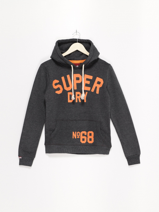 Худи Superdry модель RN1276858_т.сірий з помаранчевим Фото