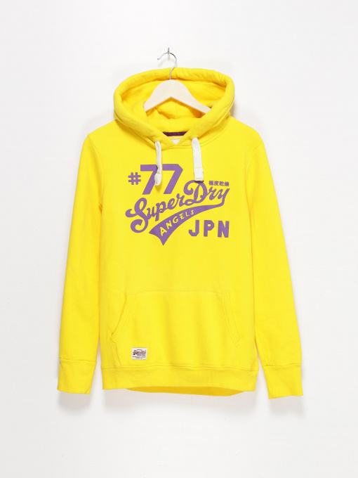Худи Superdry модель RN127685_жовтий з фіолетовим Фото