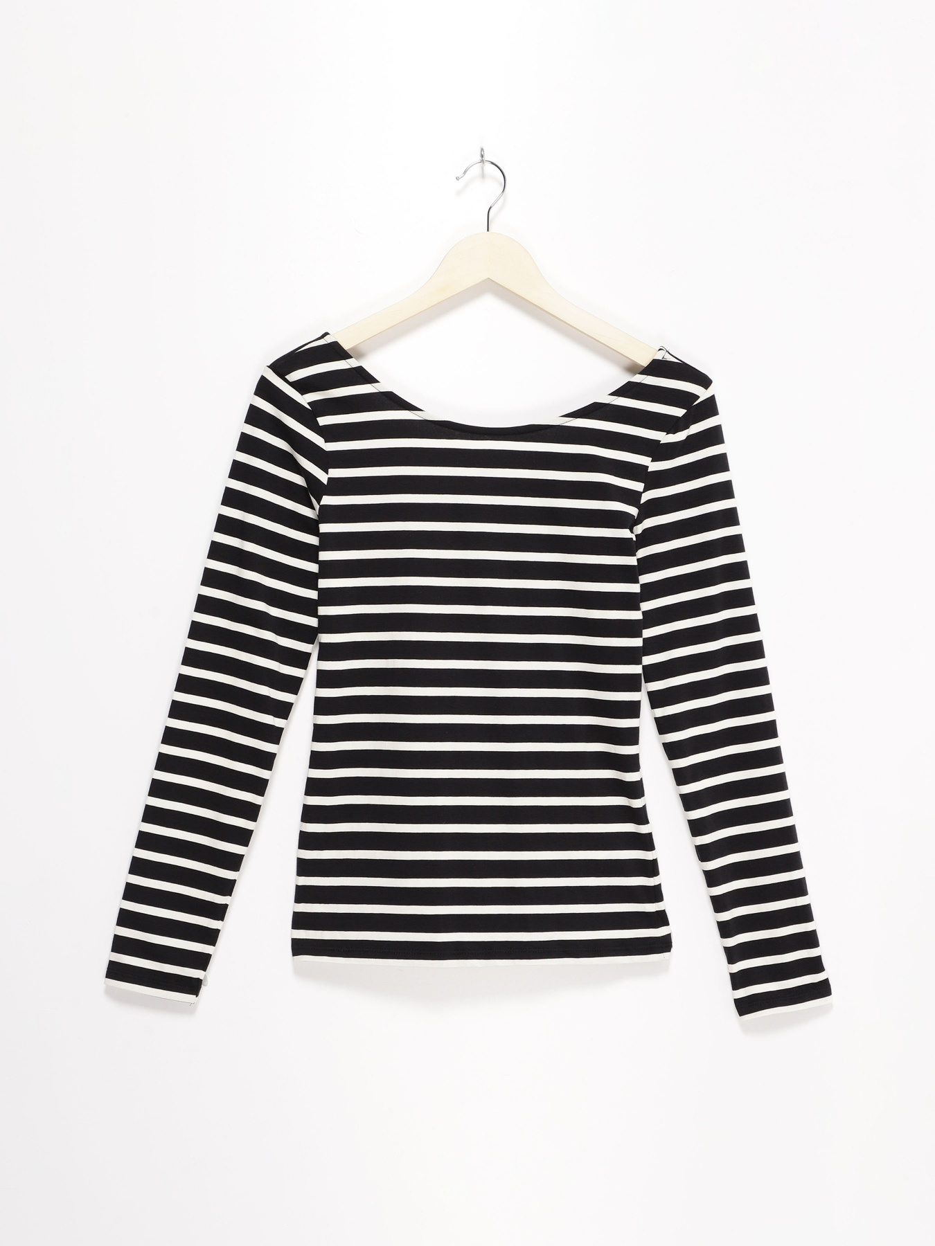 Лонгслів SPRINGFIELD модель 6762557_чорний з білим Фото