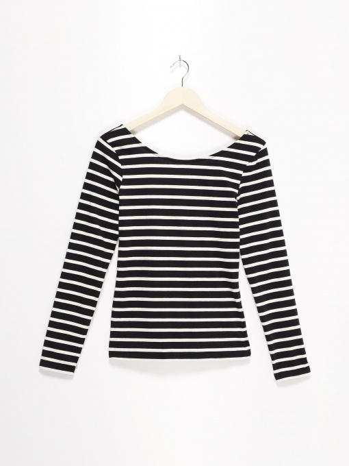 Лонгслив SPRINGFIELD модель 6762557_чорний з білим Фото