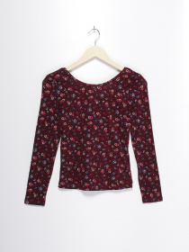 Лонгслів SPRINGFIELD модель 6762654_бордовий комб. Фото