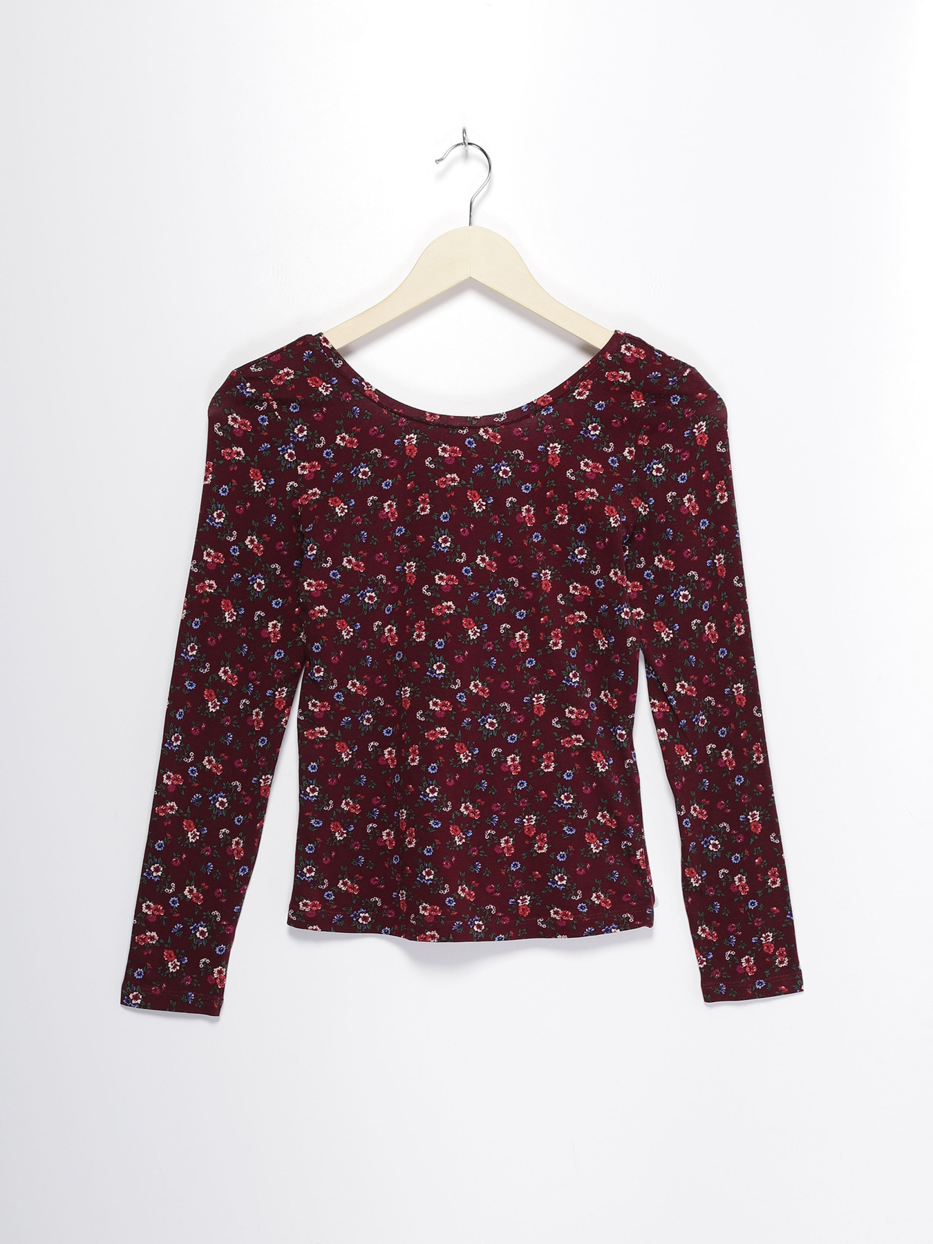 Лонгслів SPRINGFIELD модель 6762654_бордовий комб. Фото