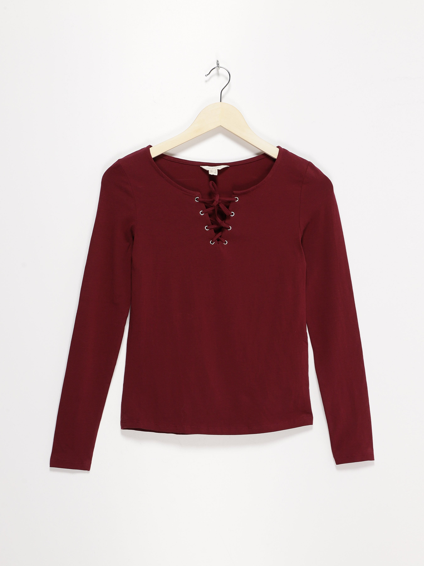 Лонгслів SPRINGFIELD модель 6762662_бордовий Фото