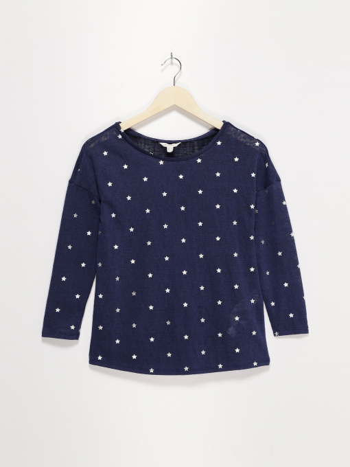 Лонгслив SPRINGFIELD модель 6763189_т.синій комб. Фото