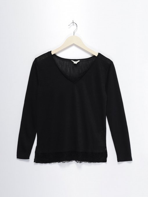 Лонгслив SPRINGFIELD модель 6763421_чорний Фото