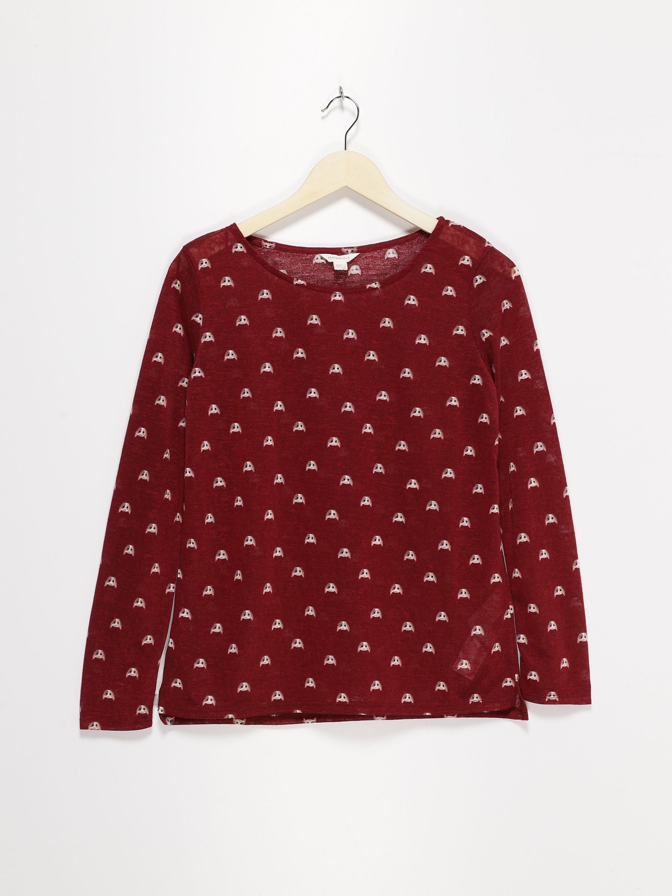 Лонгслив SPRINGFIELD модель 6763480_бордовий комб. Фото