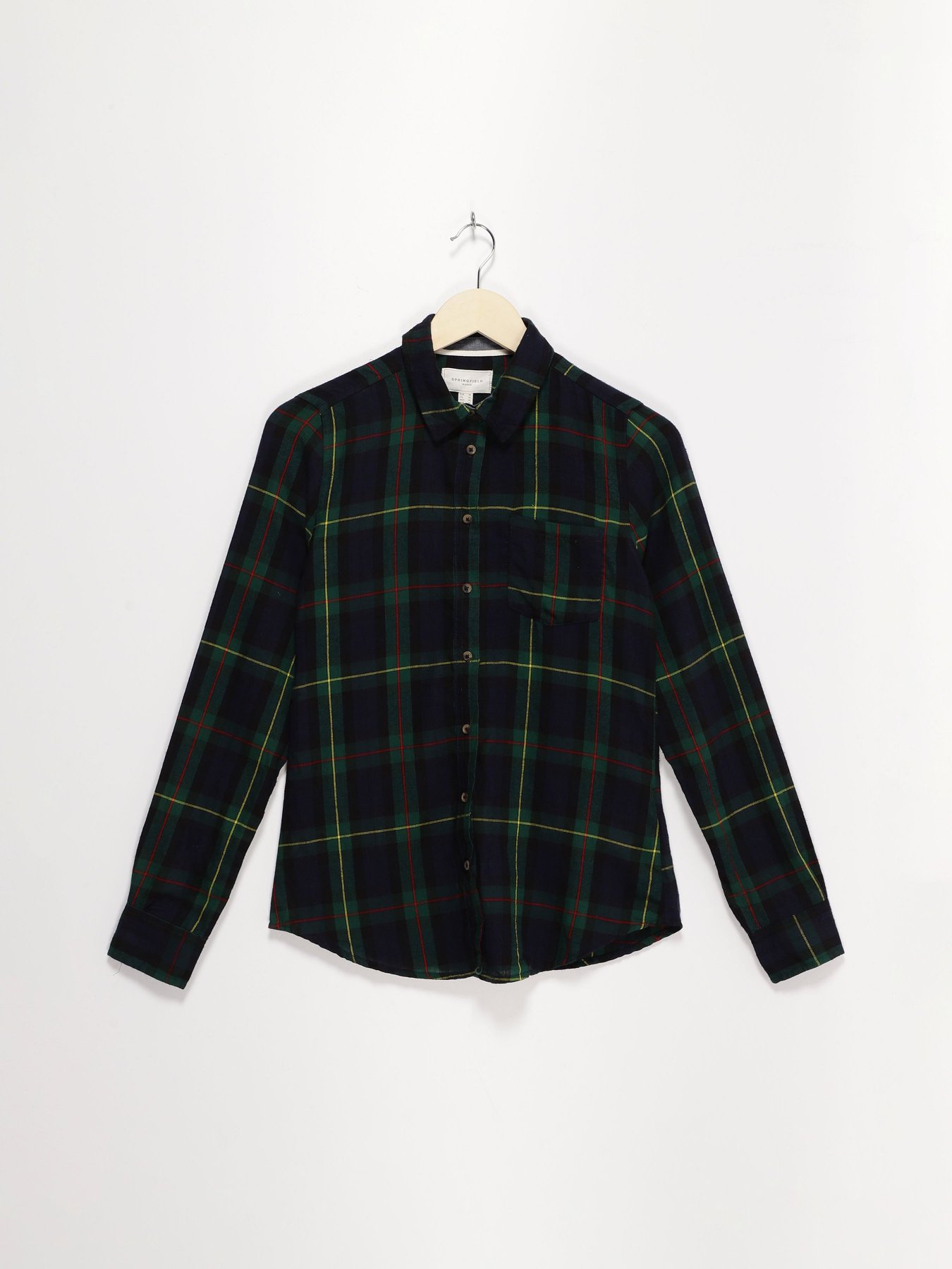 Блуза SPRINGFIELD модель 6796427_т.зелений комб. Фото