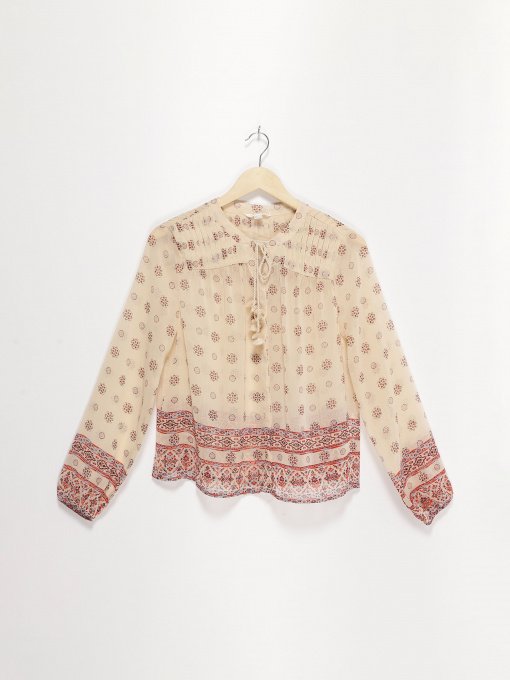 Блуза SPRINGFIELD модель 6796435_с.бежевий комб. Фото