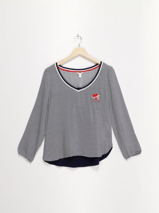 Лонгслив SPRINGFIELD модель 6799019_т.синій комб. Фото