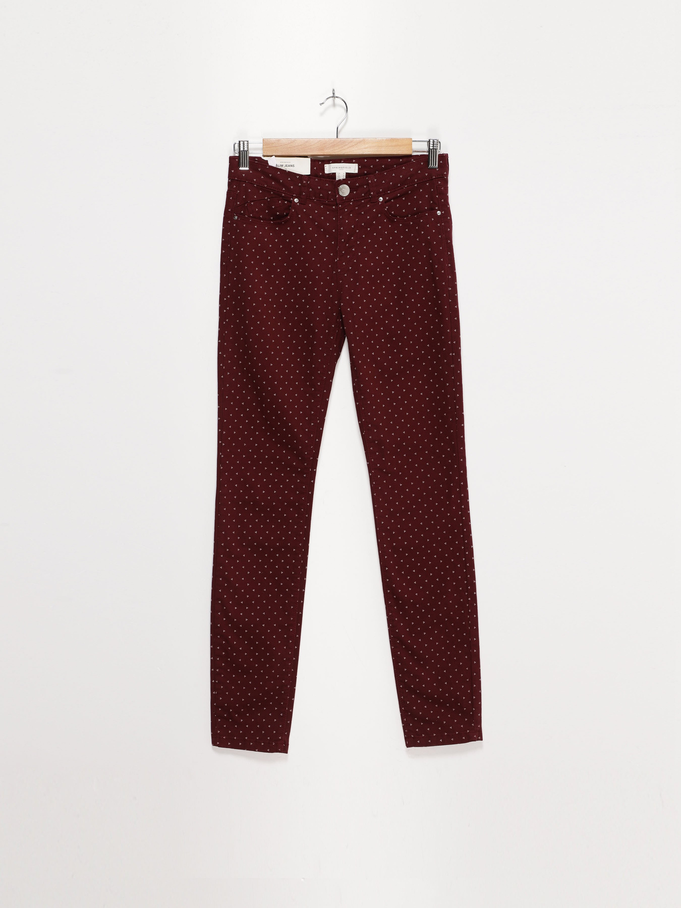 Повсякденні штани SPRINGFIELD модель 6837468_бордовий комб. Фото
