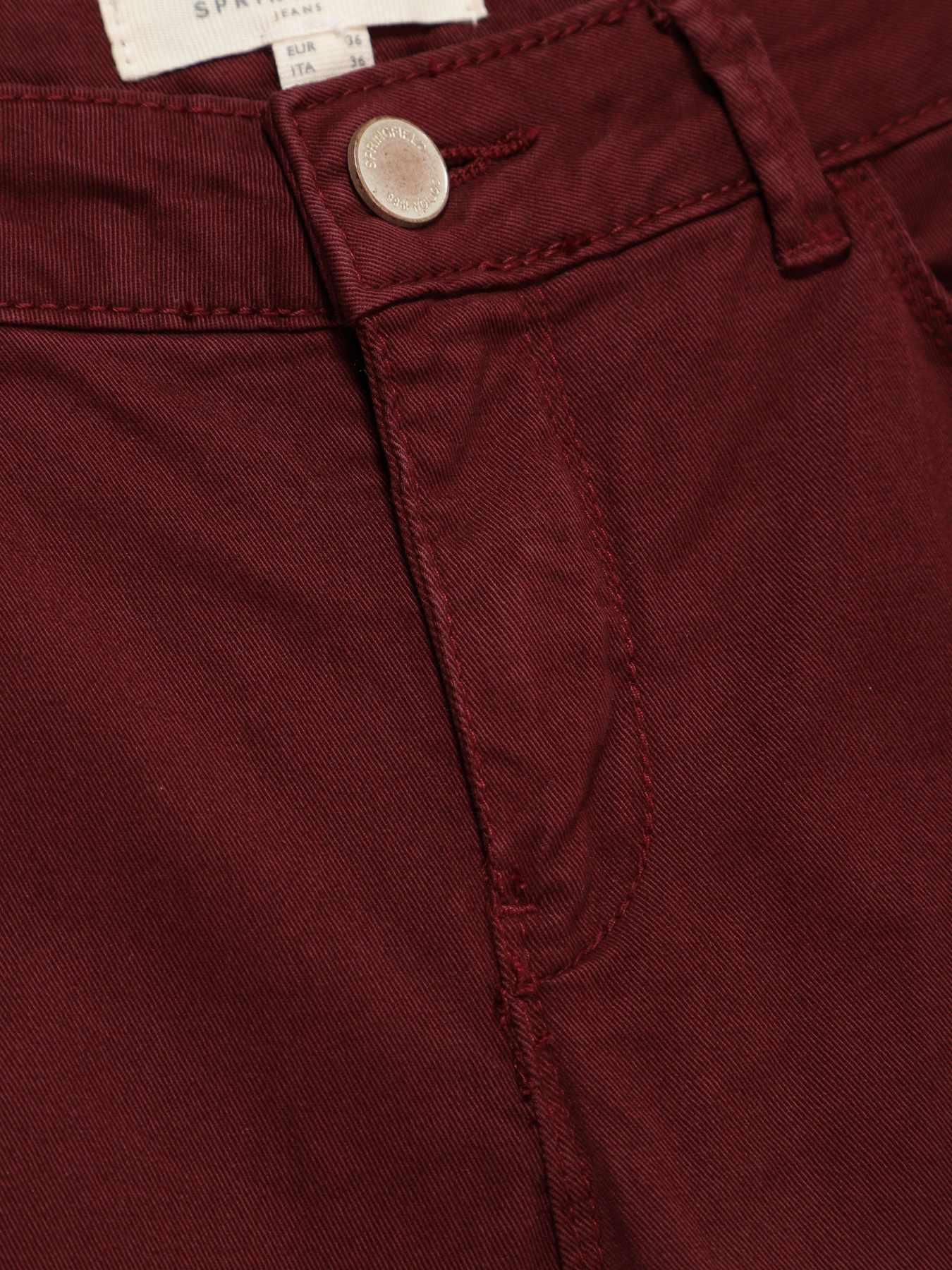 Штани повсякденні SPRINGFIELD модель 6838375_бордовий Фото