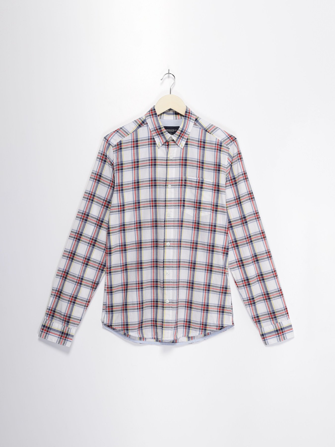 Рубашка повседневная SPRINGFIELD модель 0339644_білий комб. Фото