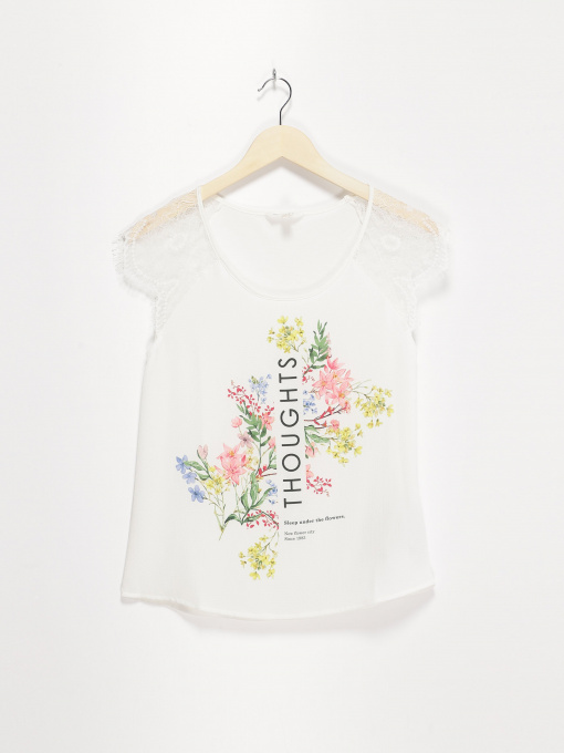 Футболка SPRINGFIELD модель 9989803_білий комб. Фото