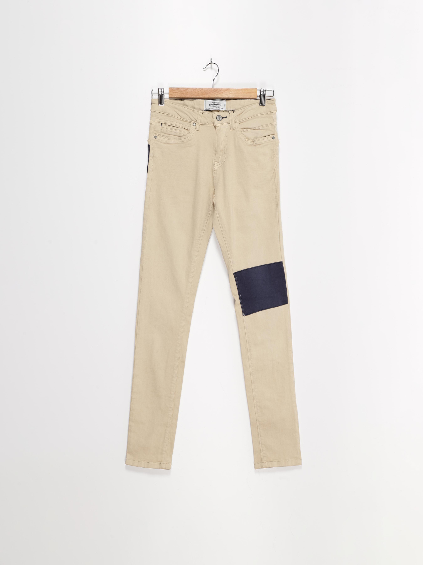 Брюки повседневные SPRINGFIELD модель 0398764_бежевий комб. Фото