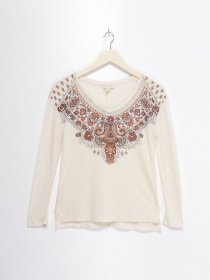 Лонгслив SPRINGFIELD модель 1084917_кремовий комб. Фото