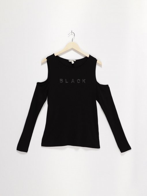 Лонгслив SPRINGFIELD модель 0078565_чорний Фото