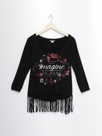 Лонгслив SPRINGFIELD модель 1086731_чорний комб. Фото