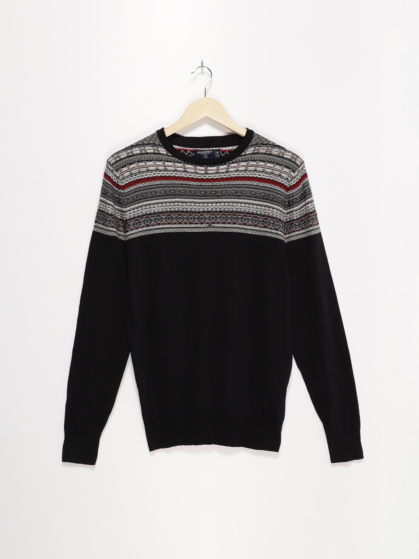 Джемпер SPRINGFIELD модель 1408267_чорний комб. Фото