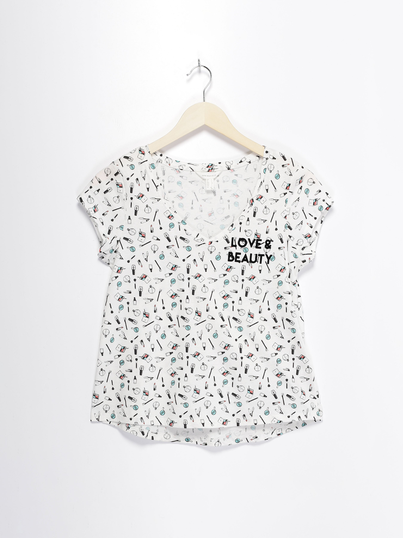 Футболка SPRINGFIELD модель 2735350_білий комб. Фото