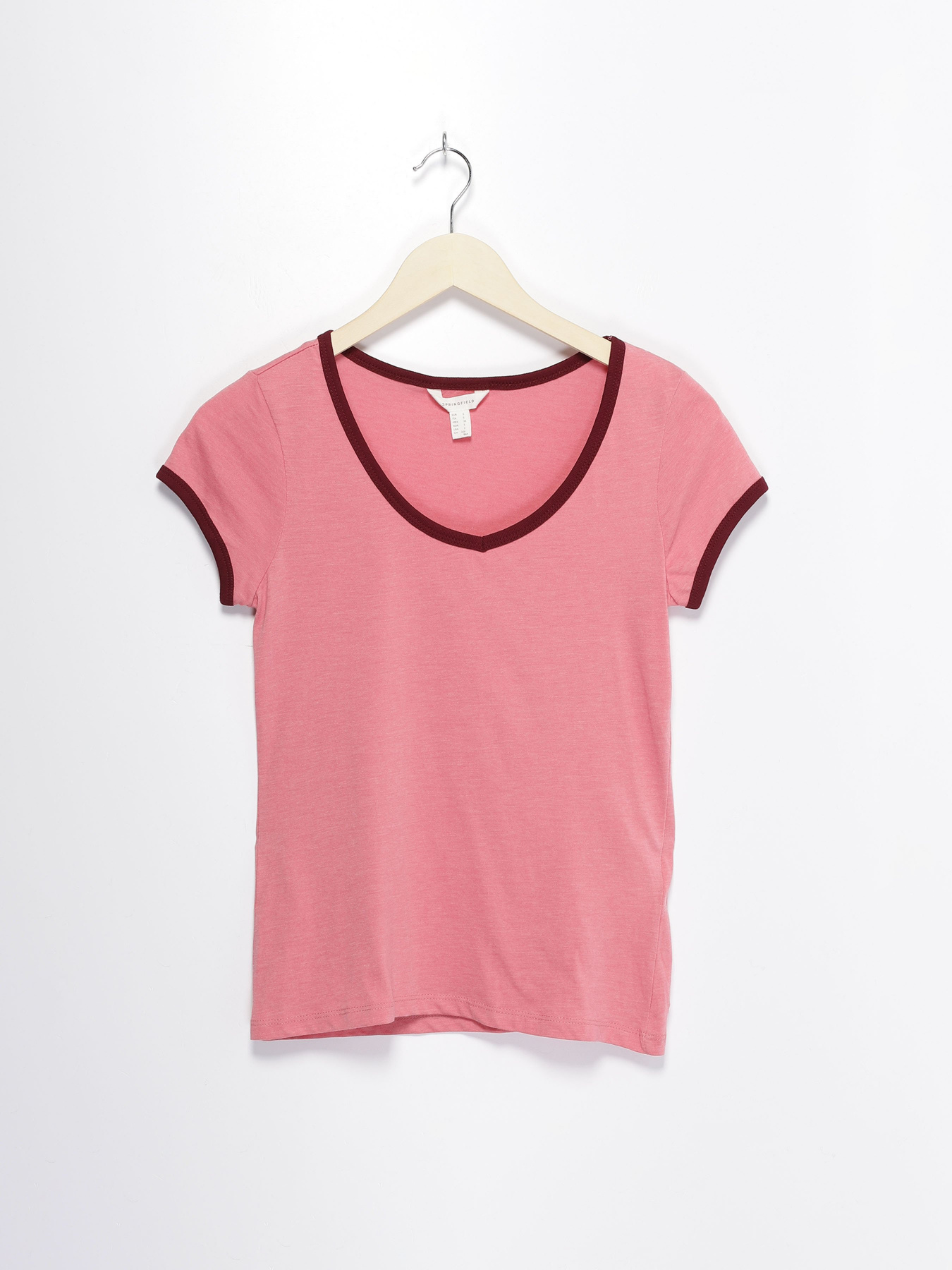Футболка SPRINGFIELD модель 2735571_с.рожевий з бордовим Фото