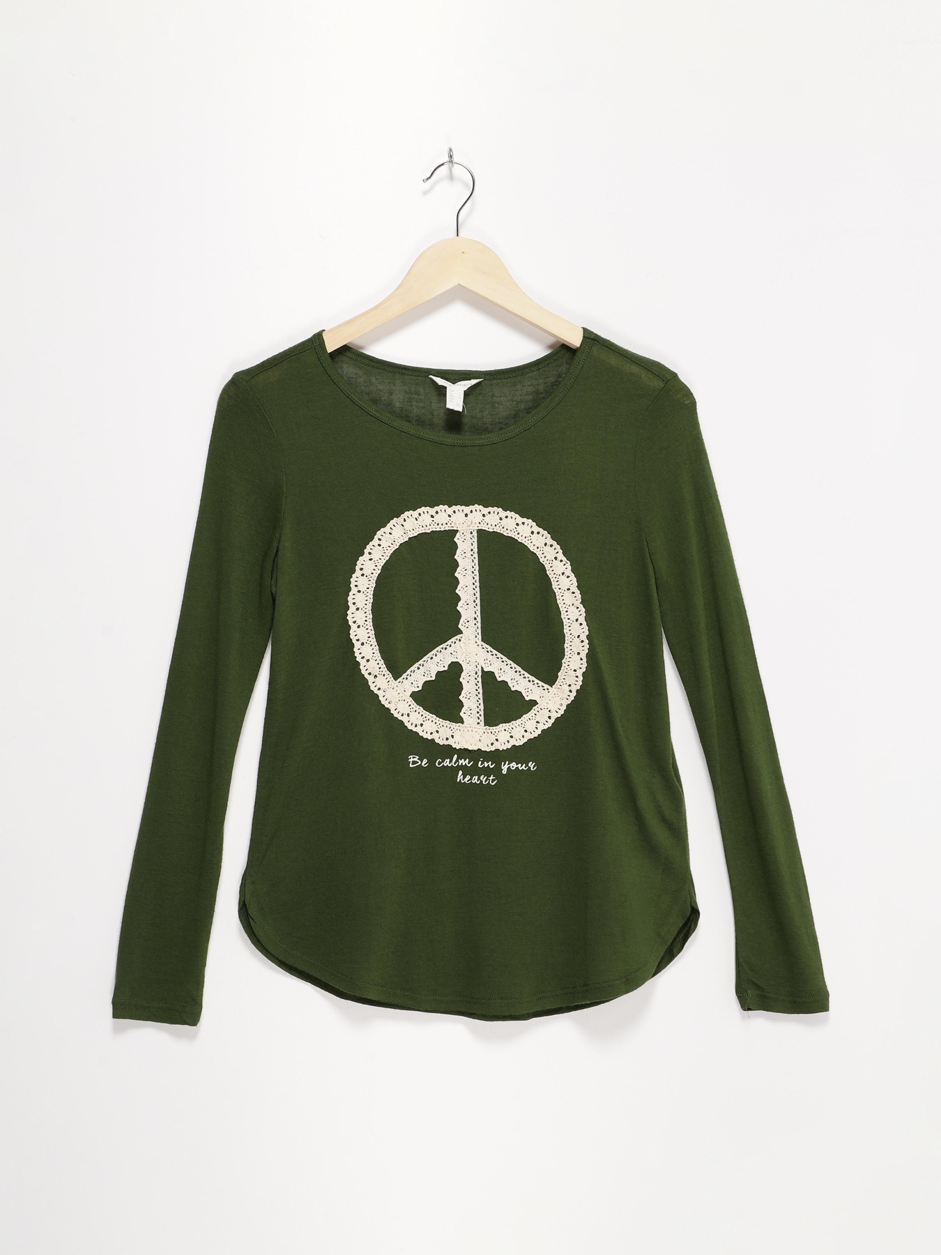 Лонгслів SPRINGFIELD модель 0079510_т.зелений з білим Фото