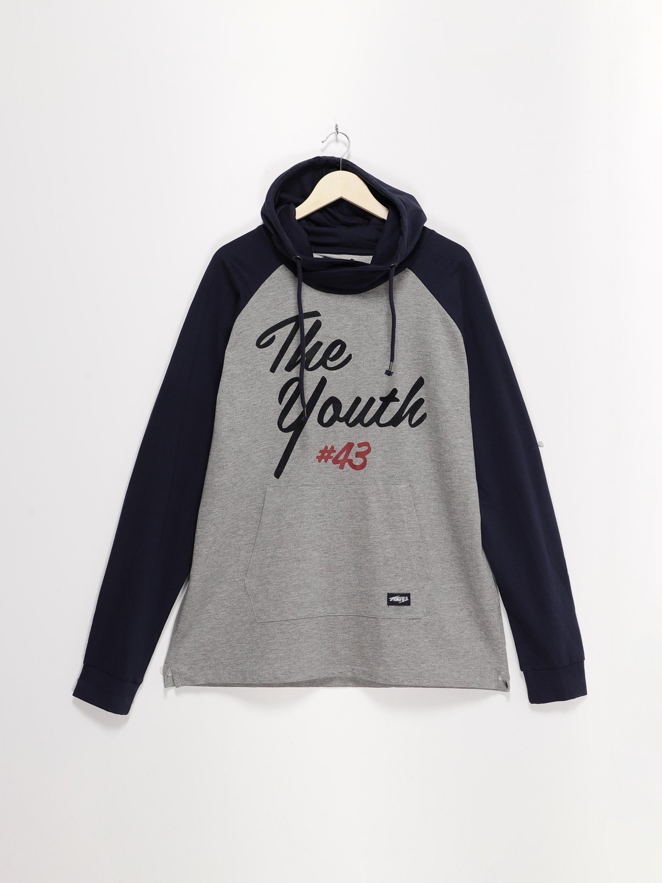 Худи SPRINGFIELD модель 0228346_сірий з т.синім Худи SPRINGFIELD модель 0228346_сірий з т.синім Фото